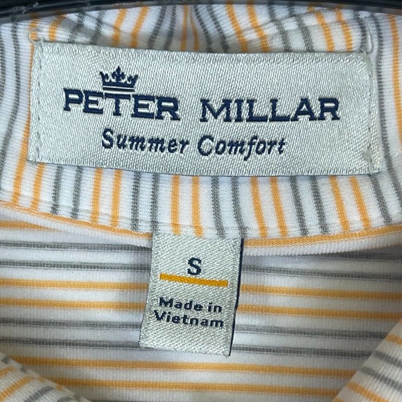 Peter Millar Summer Comfort Golf Polo‎ Shirt Mens S Multicolor Striped - Picture 8 of 12